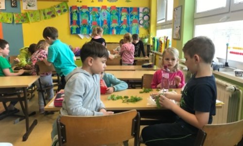 Projektový den 1. B aneb My se deště nebojíme