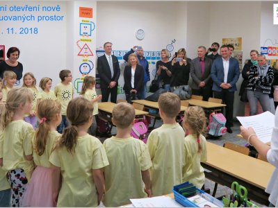 Slavnostní otevření nové učebny hudební výchovy + 1. C